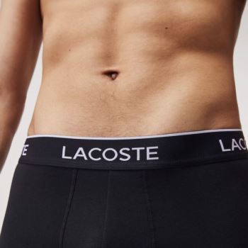 Lacoste Pack Of 3 Casual Black Boxer Briefs - Slipy Pánské Černé | CZ-bgMged